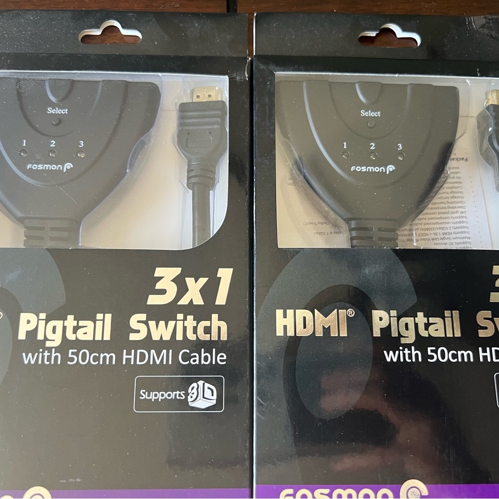 3x1 HDMI Pigtail Switch - Black